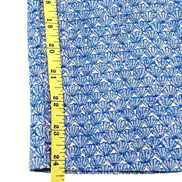 Anthropologie Cartonnier Blue Charlie Trouser Shell Print Ankle Crop Pants Sz 8 - Picture 10 of 12